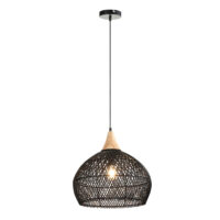 BLACK RATTAN PENDANT 400MM - LLG146/04