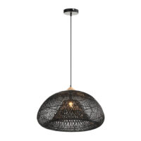 BLACK RATTAN PENDANT 600MM - LLG147/04