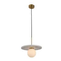 PENDANT FITTING, G9, 330MM, MARBLE & COPPER - KAV422