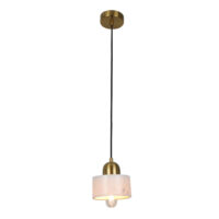 PENDANT FITTING, E27, 150MM, MARBLE & COPPER - KAV423