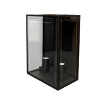 OUTDOOR WALL LANTERN, 2 LIGHT, STAINLESS STEEL - GTL361
