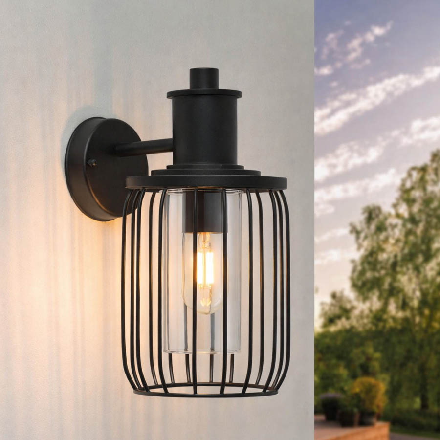 OUTDOOR WALL LANTERN, MATT BLACK - GTL354 - Image 2