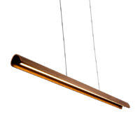 WOODEN LINEAR PENDANT, WALNUT, 20W LED 3000K, 1290MM - LLG151