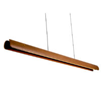 WOODEN LINEAR PENDANT, WALNUT, 20W LED 3000K, 1200MM - LLG153