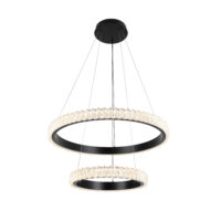 PENDANT FITTING LED 80W 800X500X1500 BLACK 3CCT DIM - KAV915/D800