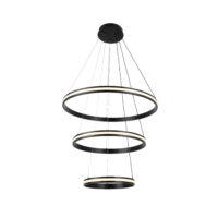 PENDANT FITTING LED 80W 800X1500MM BRUSH BLK 3CCT DIM - KAV917/D800