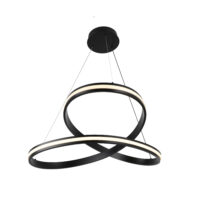 PENDANT FITTING LED 60W 750X1200MM BRUSH BLACK 3CCT DIM - KAV918/D750