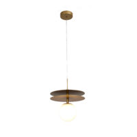 PENDANT FITTING LED 7W 300X1500MM SAND GLD 2RING 3000K - KAV921