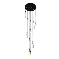 PENDANT FITTING, LED 50W 500X2500MM, SAND BLACK/CRYSTAL 3CCT - KAV908/16+8P