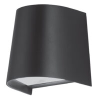 WALL LIGHT ROUND, 1X7W GU10 IP65, BLACK - LGW1101/04