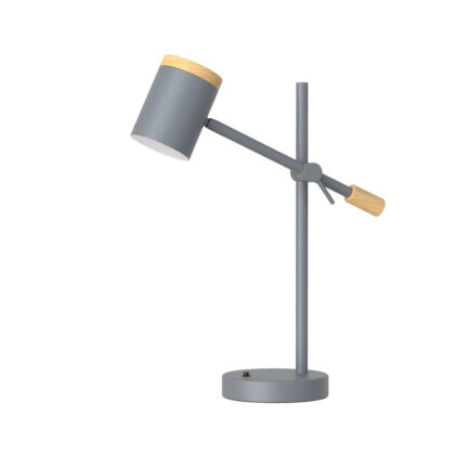 Table Lamp, Matt Grey & Wood, GU10 – NAH3000/14