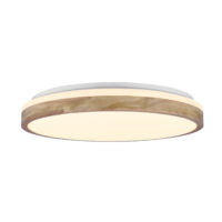 CEILING FITTING LED 48W 390X90 BRODSKY 3CCT/REM WHITE & WOOD - ASG134/3CCT