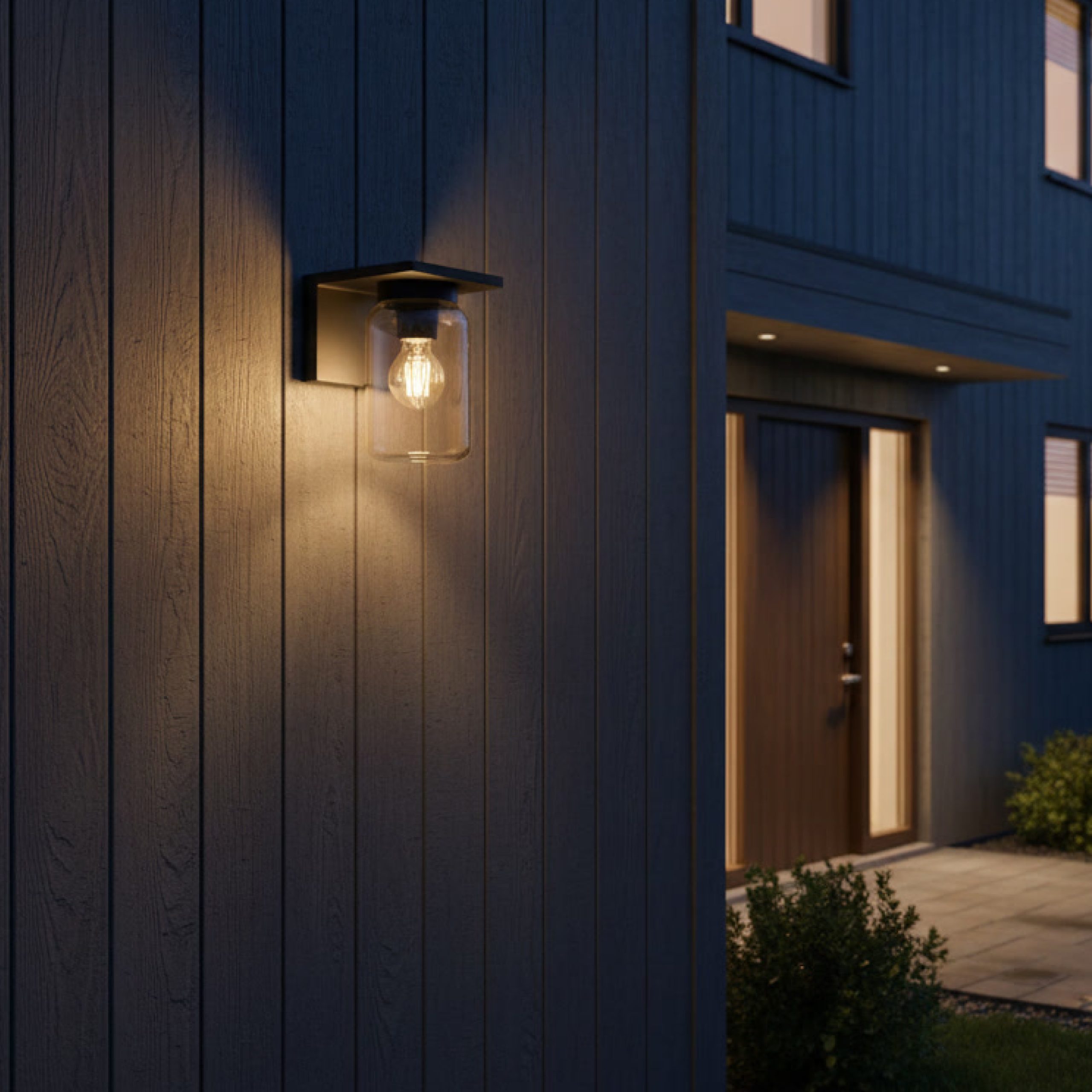 WALL LANTERN D/T 1XE27 ALUMINIUM & CLEAR GLASS GREY - GTL364/14 - Image 2
