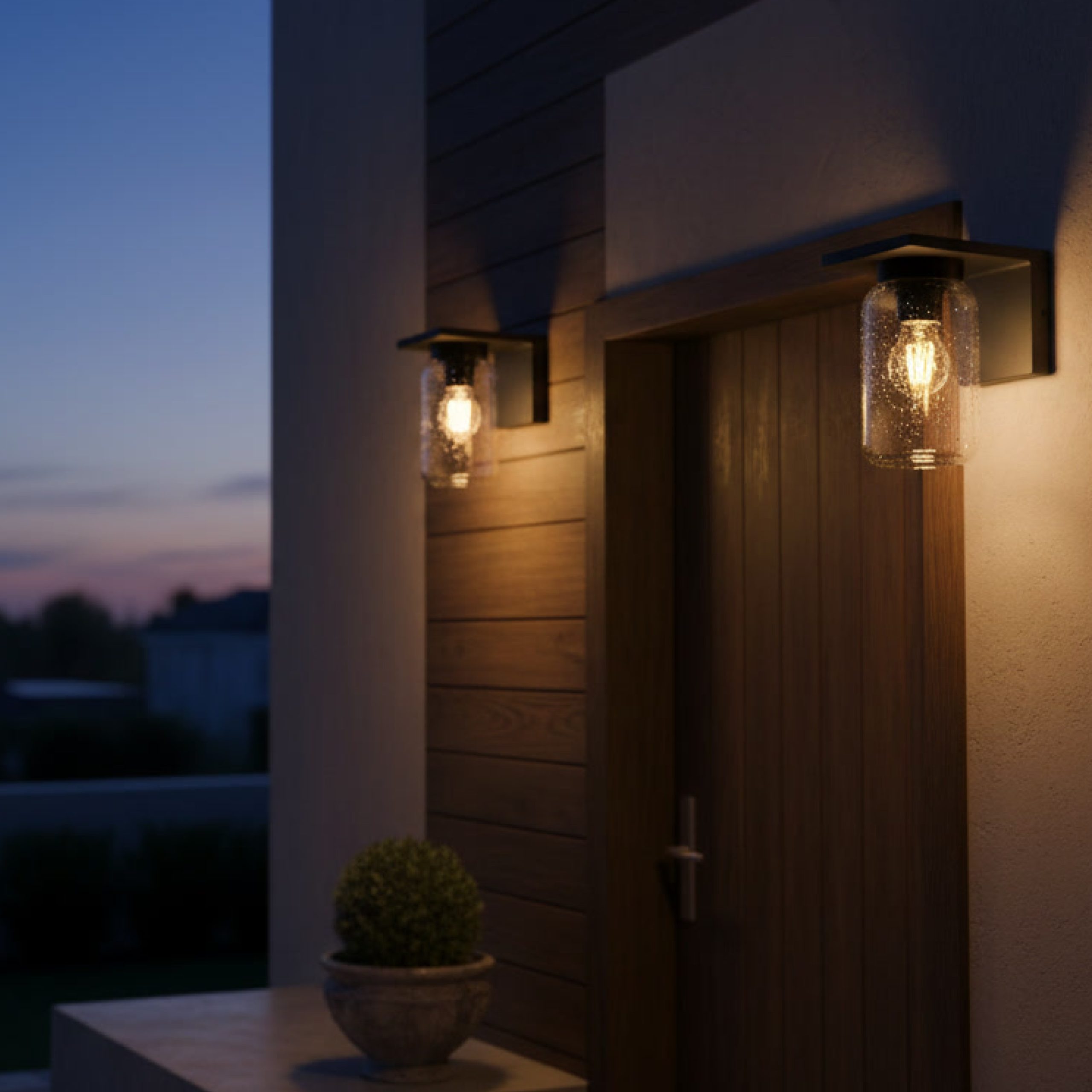 WALL LANTERN D/T 1XE27 ALUMINIUM & CLEAR GLASS GREY - GTL364/14 - Image 3