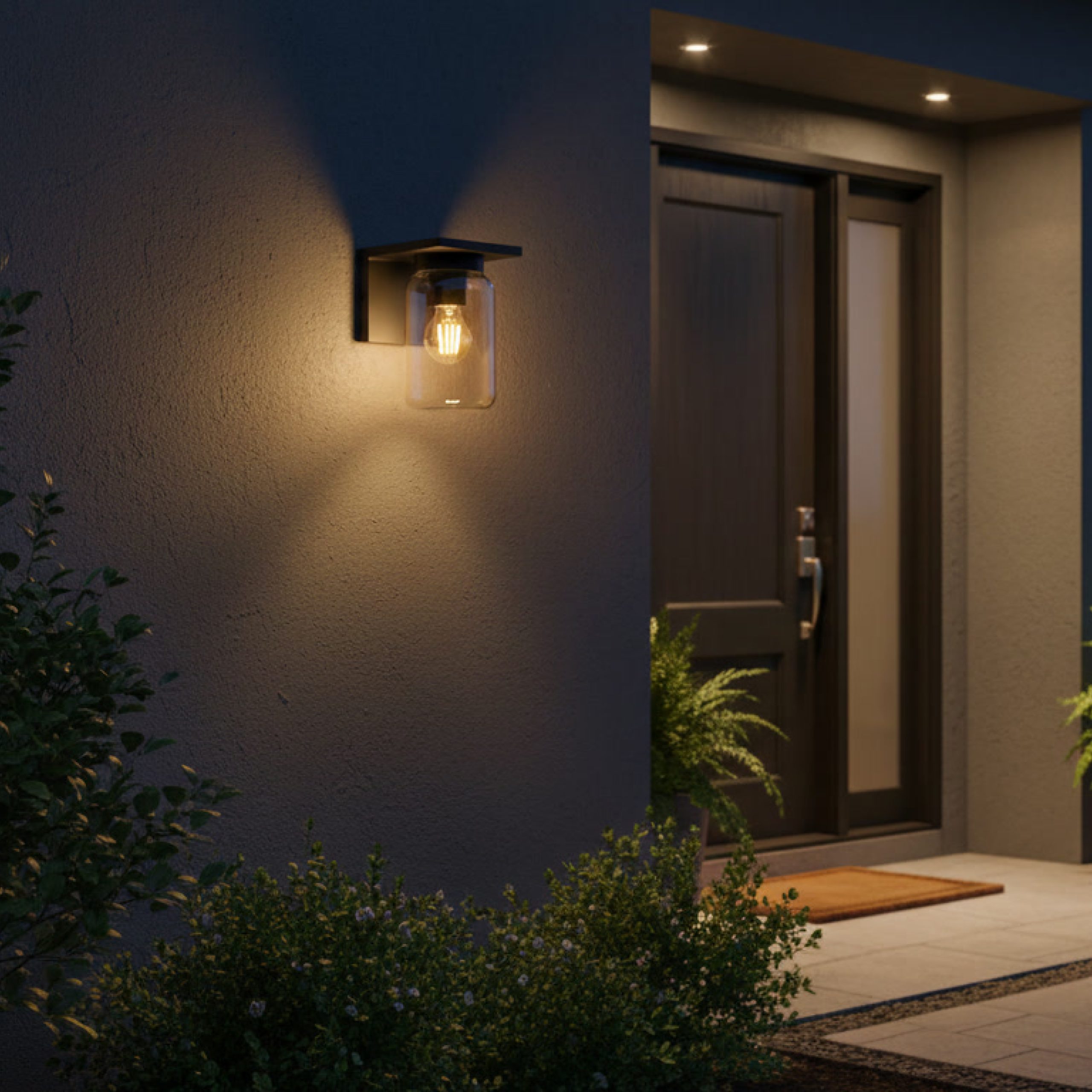 WALL LANTERN D/T 1XE27 ALUMINIUM & CLEAR GLASS GREY - GTL364/14 - Image 4