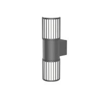 WALL FITTING 2XE27 IP54 PC DIFFUSER GREY - GTL619/14