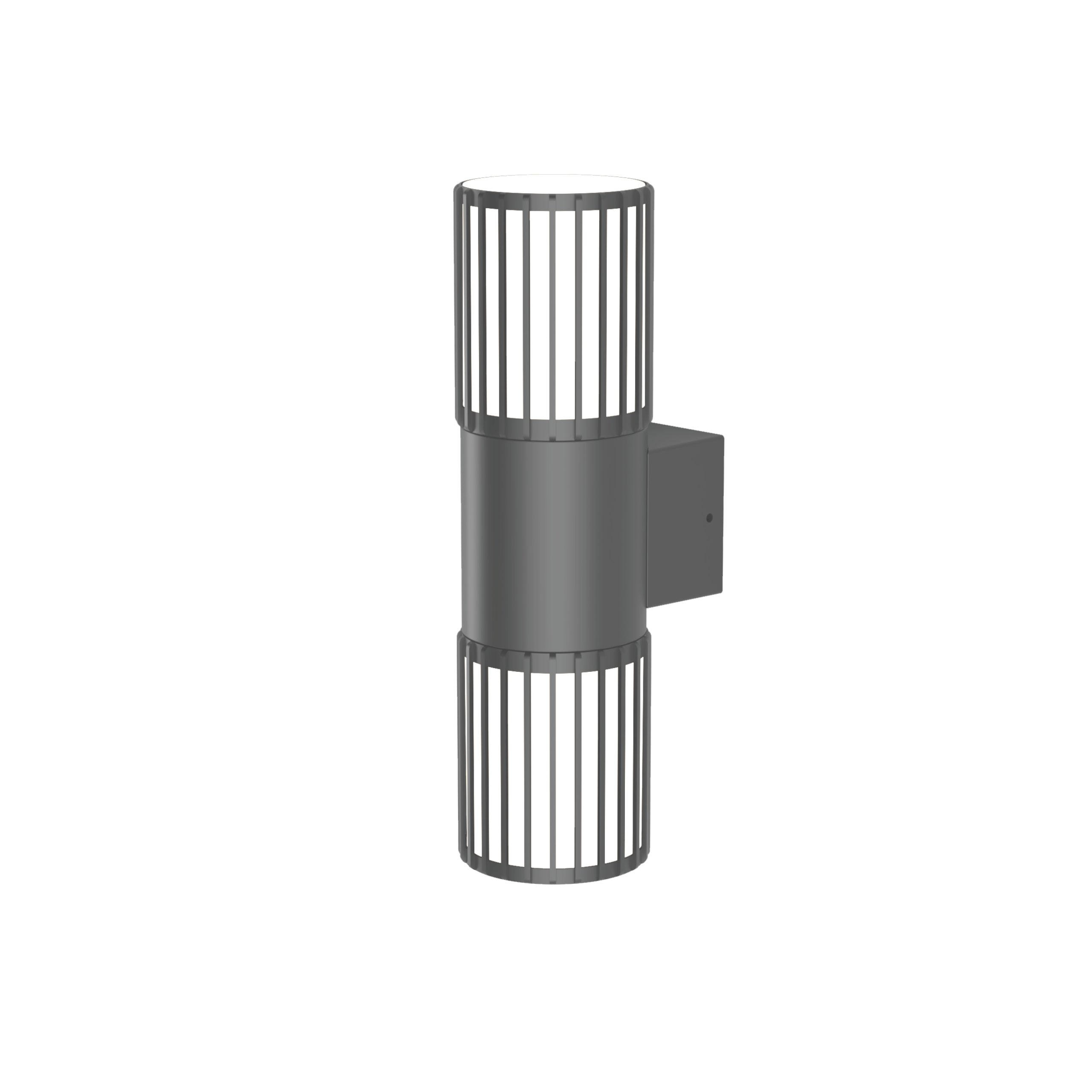 WALL FITTING 2XE27 IP54 PC DIFFUSER GREY - GTL619/14