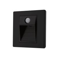 FOOTLIGHT LED, 1W 4000K IP20 W/SENSOR PC BLACK - GTL671/04