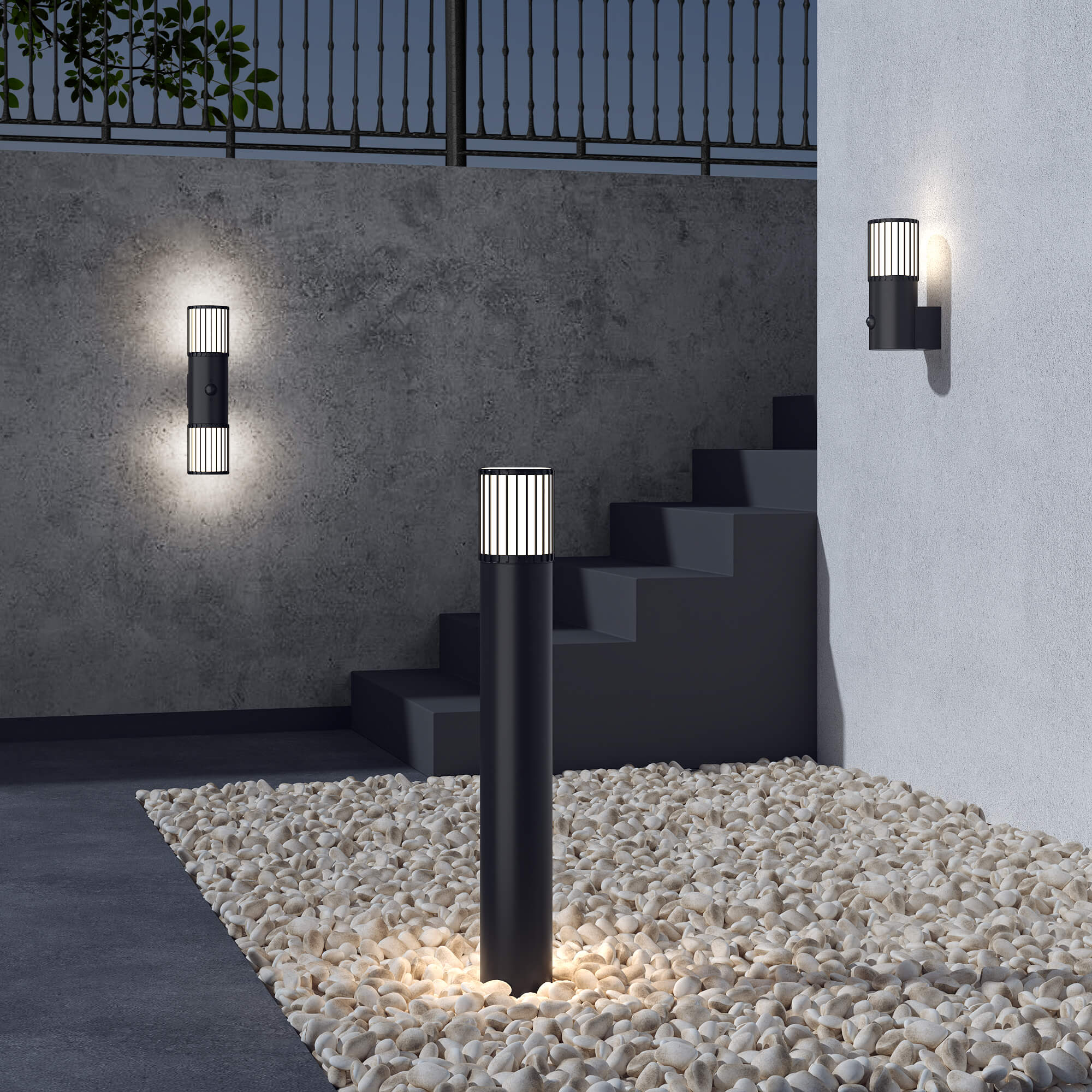 WALL FITTING 1XE27 IP54 PC DIFFUSER BLACK - GTL618/04 - Image 2