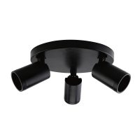 SPOTLIGHT 3X50W GU10 ROUND POLYCARB BLACK - GTL777/04